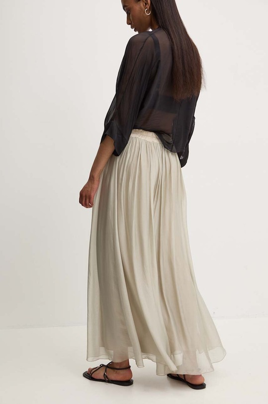 Odzież Answear Lab spódnica z jedwabiem 822.ims beżowy