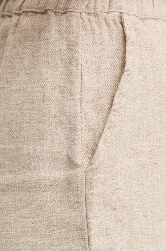 Lněné kraťasy Answear.LAB béžová 5082.IKK