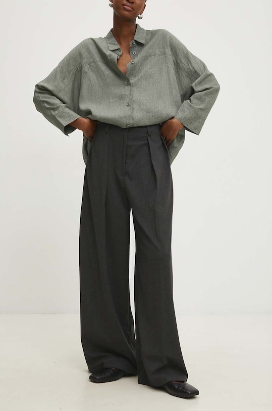 Kalhoty Answear.LAB high šedá 1557.tms