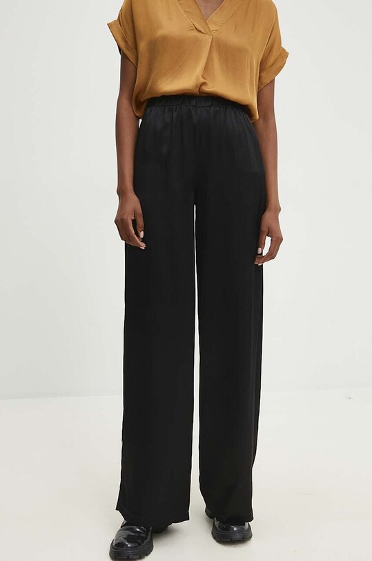 Answear Lab pantaloni drept negru 6826.DOL.TMS