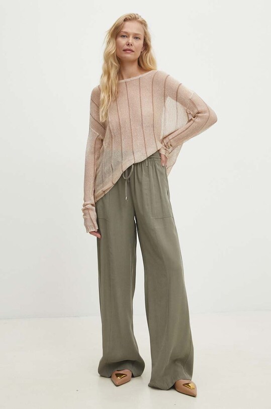 Answear Lab spodnie 241620.th zielony WZ24