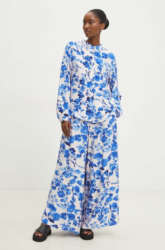 Kalhoty Answear.LAB zvonový modrá RM.395.fjs