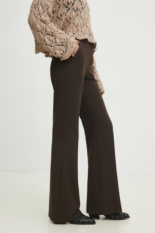 Kalhoty Answear.LAB zvonový hnědá hu0052.fh