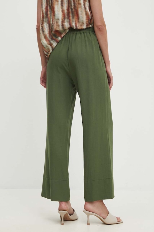 Îmbrăcăminte Answear Lab pantaloni din in v15334.ims verde