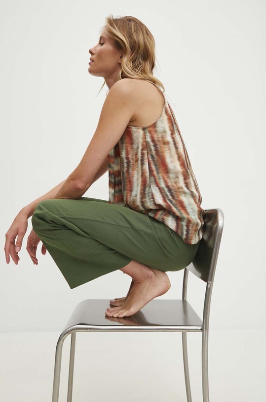 Answear Lab pantaloni din in v15334.ims verde