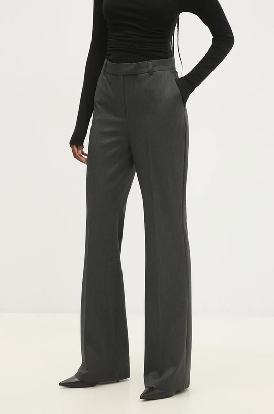 Kalhoty Answear.LAB high šedá W24W.LF.031253.tos.