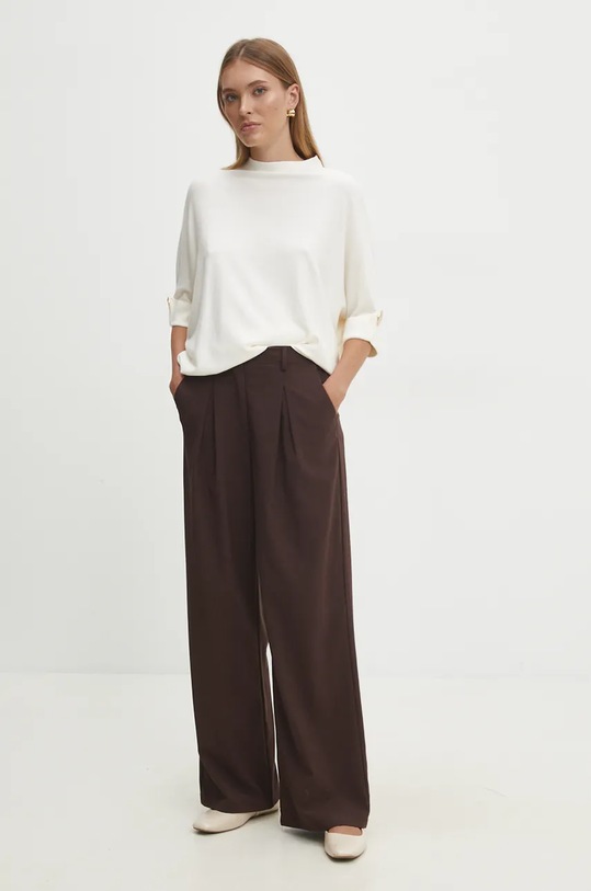 Answear Lab spodnie 33044a.FKK brązowy WZ24