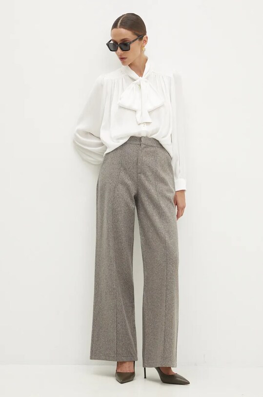 Answear Lab pantaloni 23317jp.FKK gri WZ24