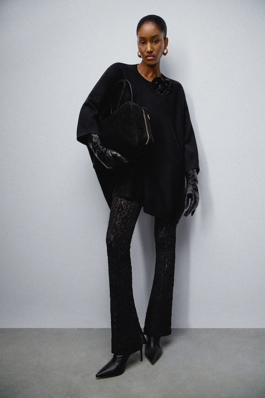 Hlače Answear.LAB pletivo crna 71084.tms