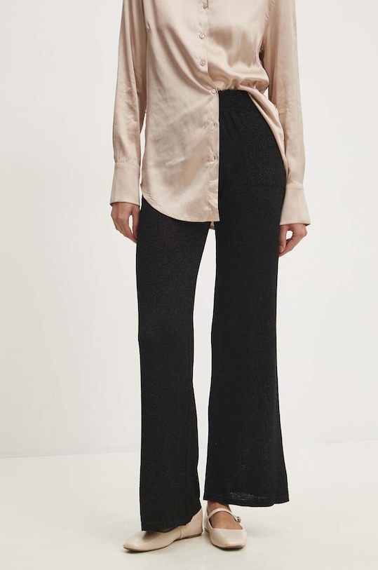 Answear Lab pantaloni tricotaj negru 2505.IKK