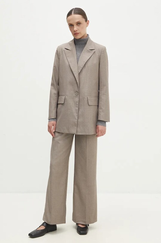 Answear Lab pantaloni vk8031.flk bej WZ24