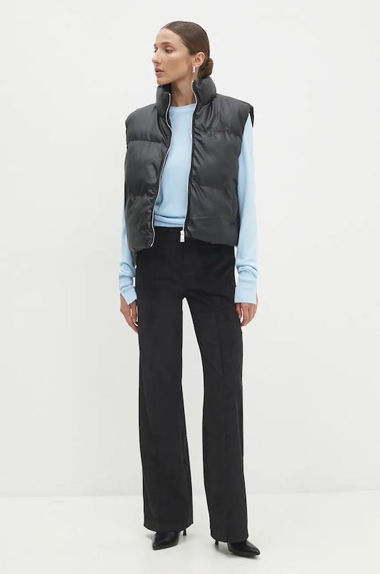 Manšestrové kalhoty Answear.LAB hu0061.flk černá WZ24