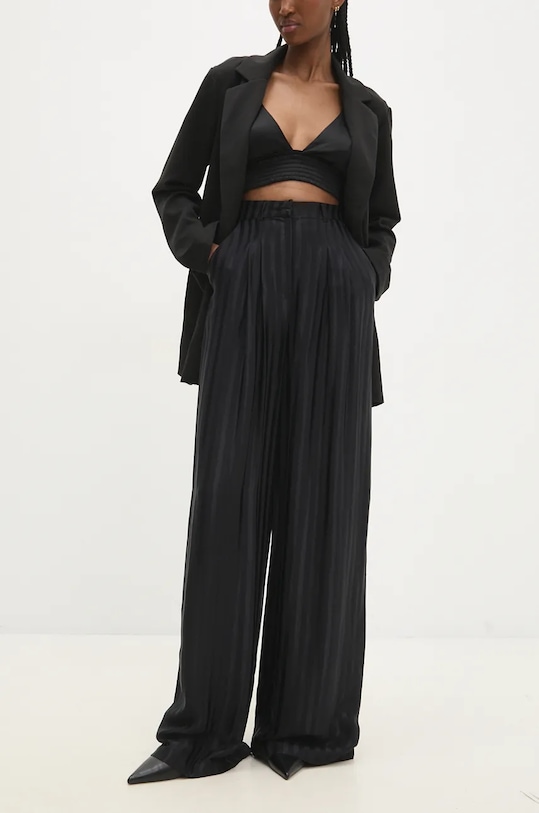 Hlače Answear.LAB tkanina crna sng.16.tos