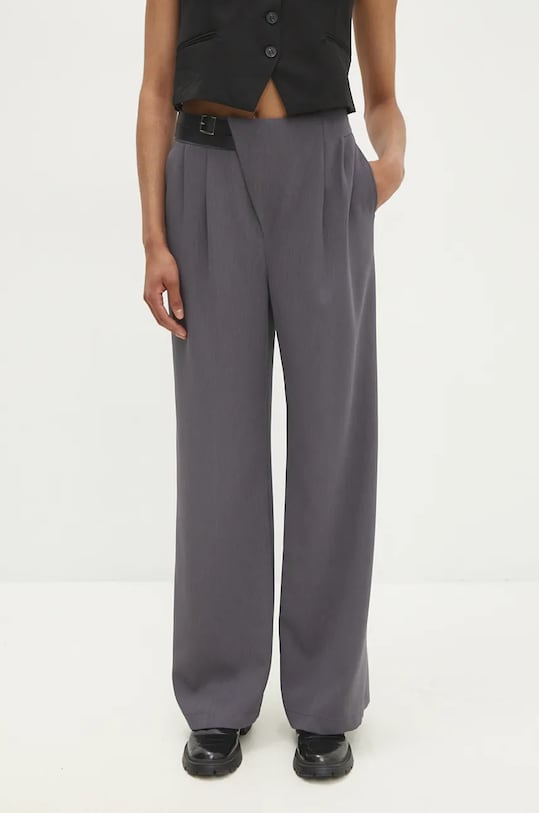 Answear Lab pantaloni drept gri 971373.hms