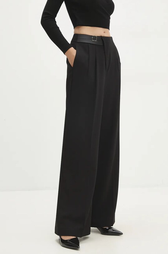 Answear Lab pantaloni drept negru 971373.hms
