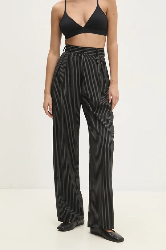 Answear Lab spodnie wzorzyste czarny 1339.tos