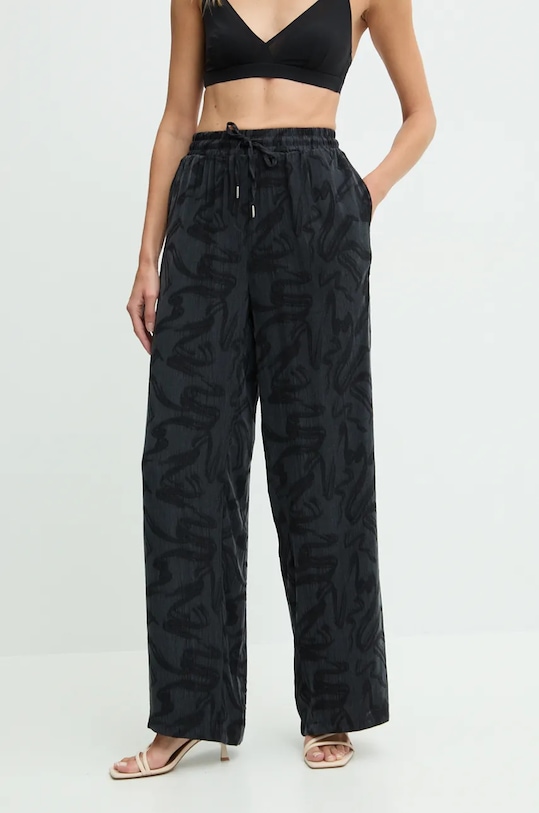 Answear Lab pantaloni panza negru 45108.tos