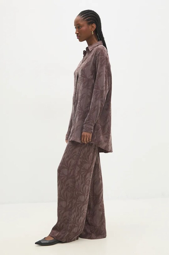 Answear Lab pantaloni 45105.tos maro WZ24