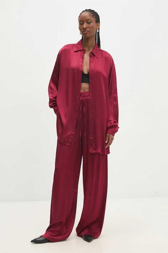 Kalhoty Answear.LAB 45103.tos burgundské WZ24