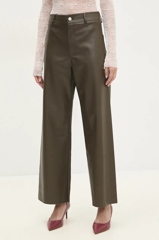 Nohavice Answear.LAB jednofarebný zelená 9220.ILK