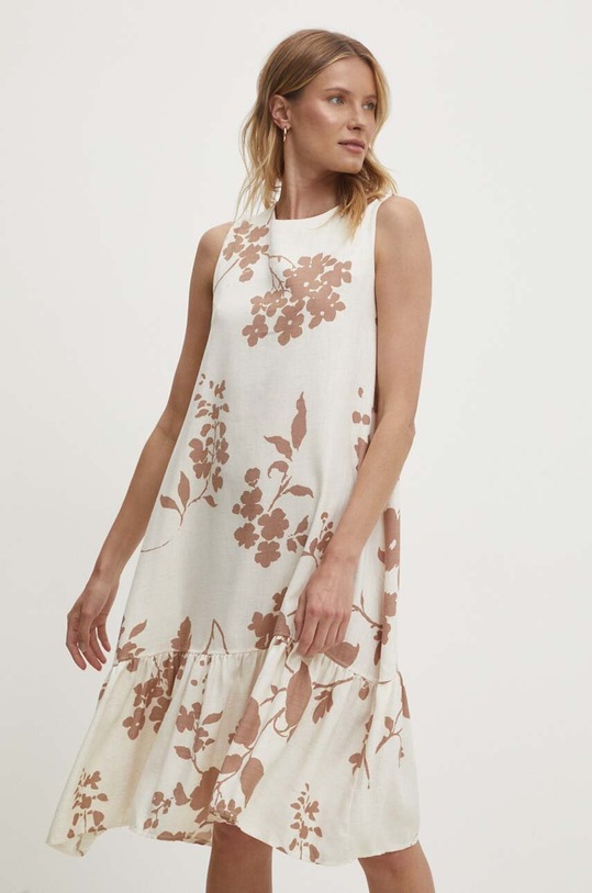 Answear Lab rochie din bumbac mini maro sng15.TWK