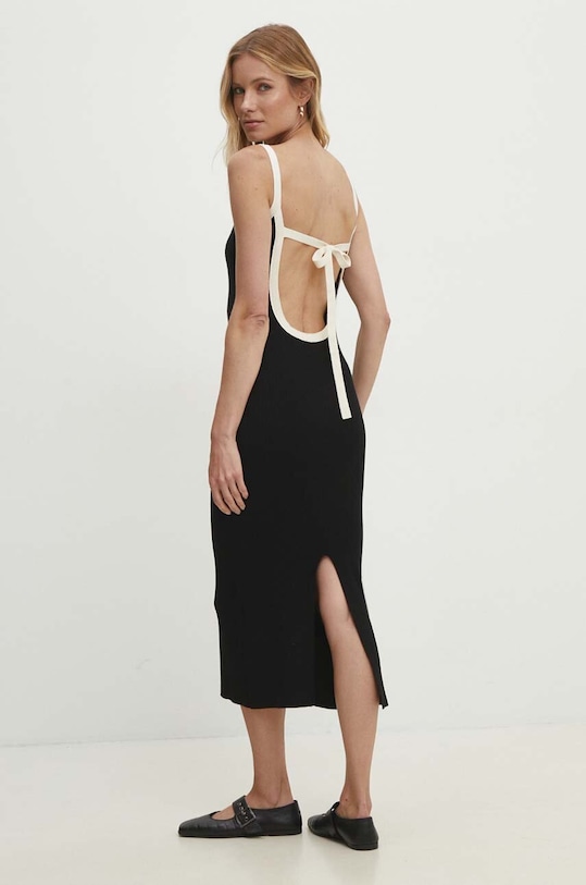 Φόρεμα Answear.LAB με ελαστάν μαύρο 90156.TWK