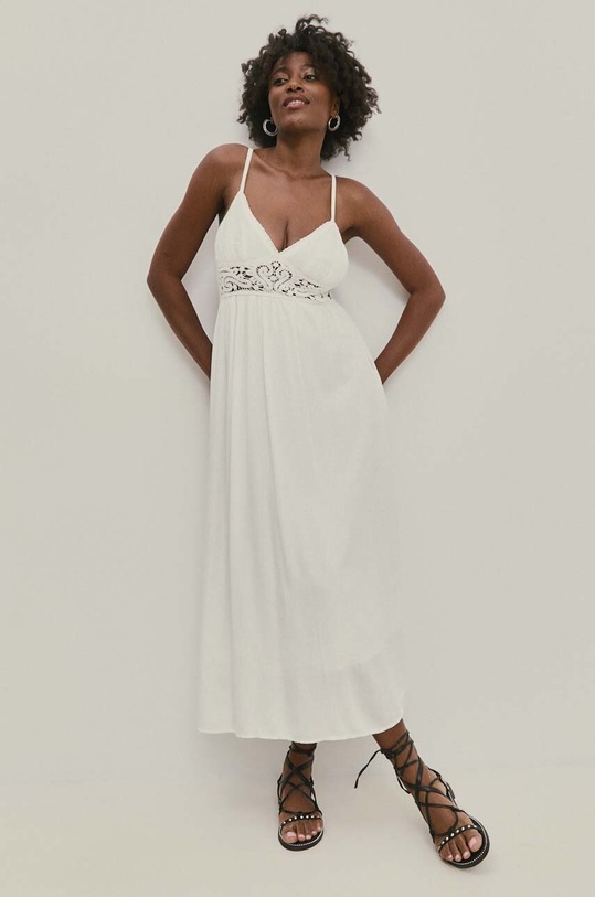 Answear Lab sukienka bawełniana bawełna biały 6444.TWK