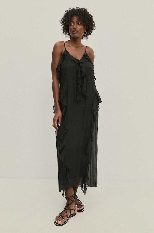 Φόρεμα Answear.LAB d825.ijs μαύρο WZ24