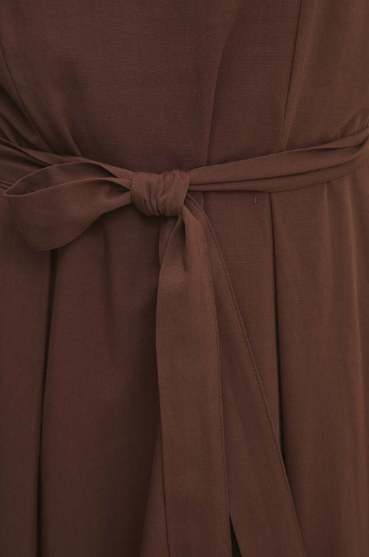 Answear Lab sukienka z lnem d855.ijs brązowy