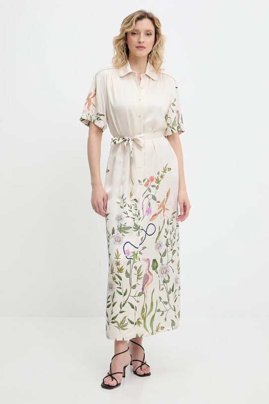 Answear Lab rochie fixat bej d8562.ijs