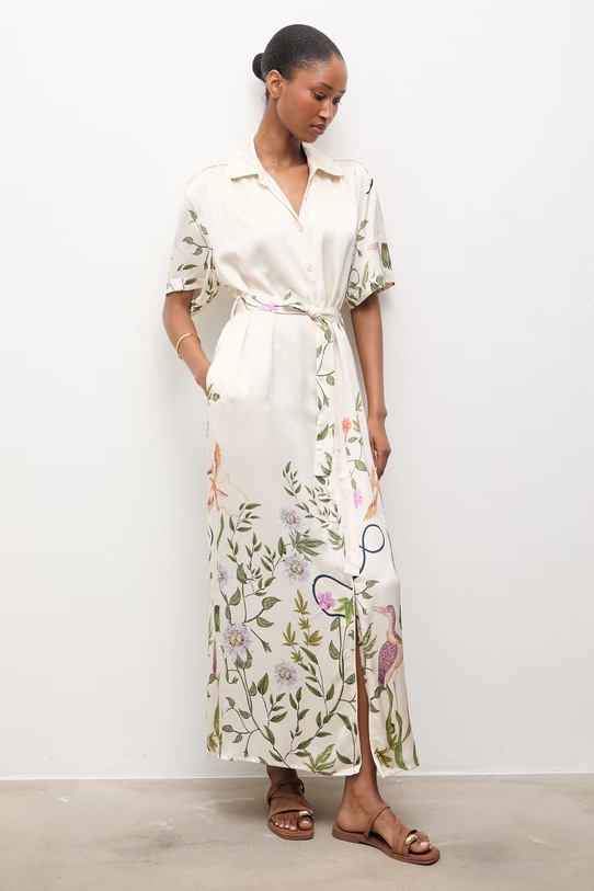 Answear.LAB sukienka d8562.ijs beżowy WW25