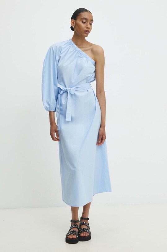 Answear Lab rochie din bumbac albastru 0002.TMS
