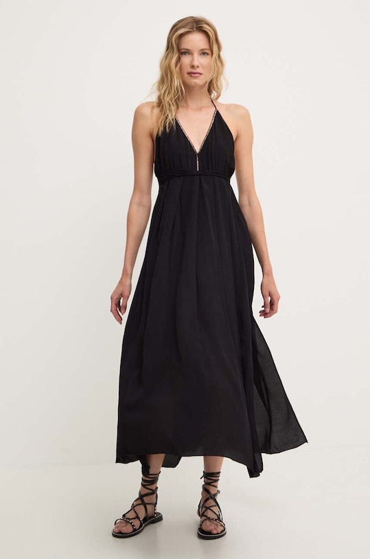 Answear Lab rochie forma V negru 26258601.HWK