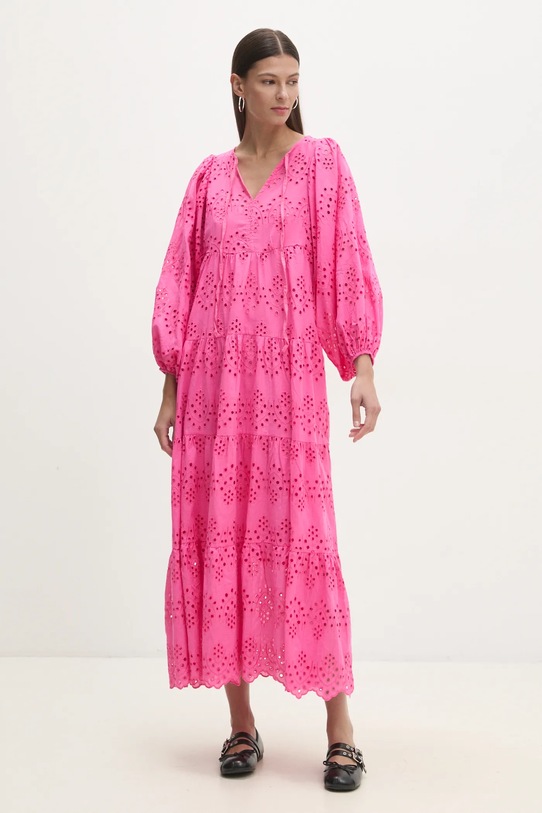 Answear Lab rochie din bumbac maxi roz SNG16..TKK