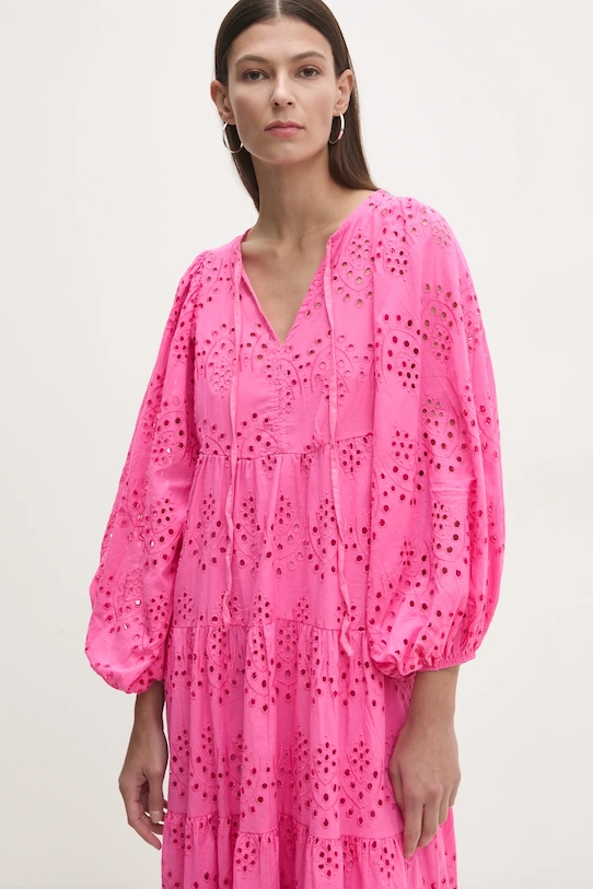 Answear Lab rochie din bumbac roz SNG16..TKK