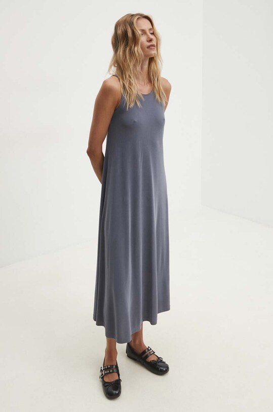 Answear Lab rochie midi albastru SNG18.TKK