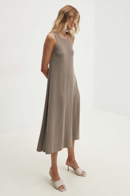 Šaty Answear.LAB midi béžová SNG18.TKK