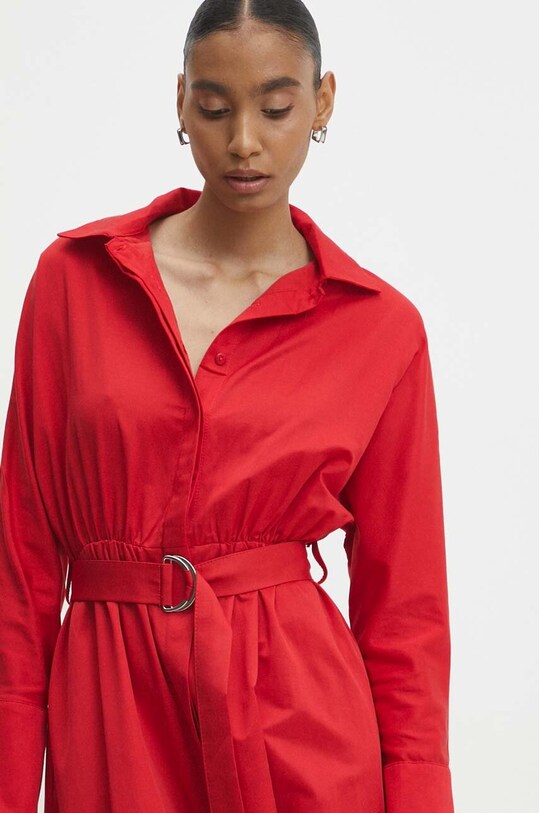 Answear Lab rochie din bumbac SNG19.TKK rosu