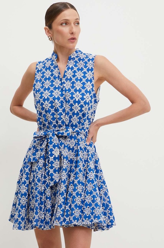 Bavlněné šaty Answear.LAB 4495.HWK modrá WZ24