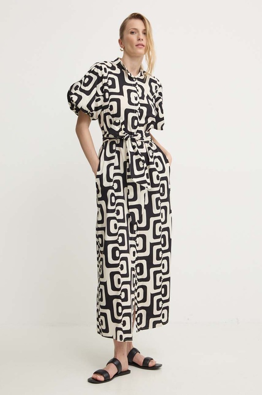 Answear Lab sukienka wzorzyste czarny 95237ab.ijs