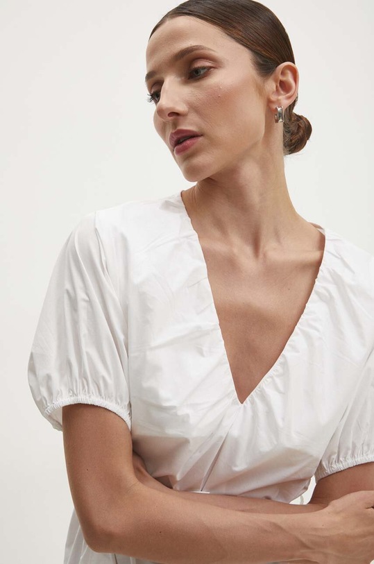 Answear Lab rochie din bumbac pk2393.ijs alb WZ24