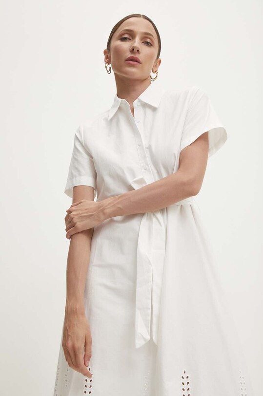Answear Lab rochie din bumbac alb 4470.ijs