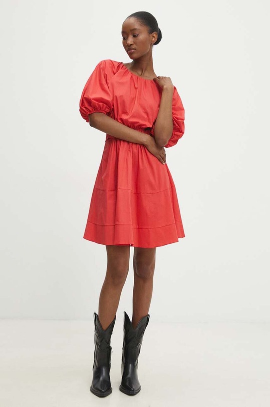 Answear.LAB sukienka bawełniana ssd04i.tjs czerwony WZ24