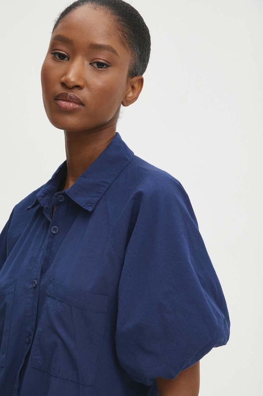 Answear Lab rochie din bumbac albastru sng.ssd04n.tjs