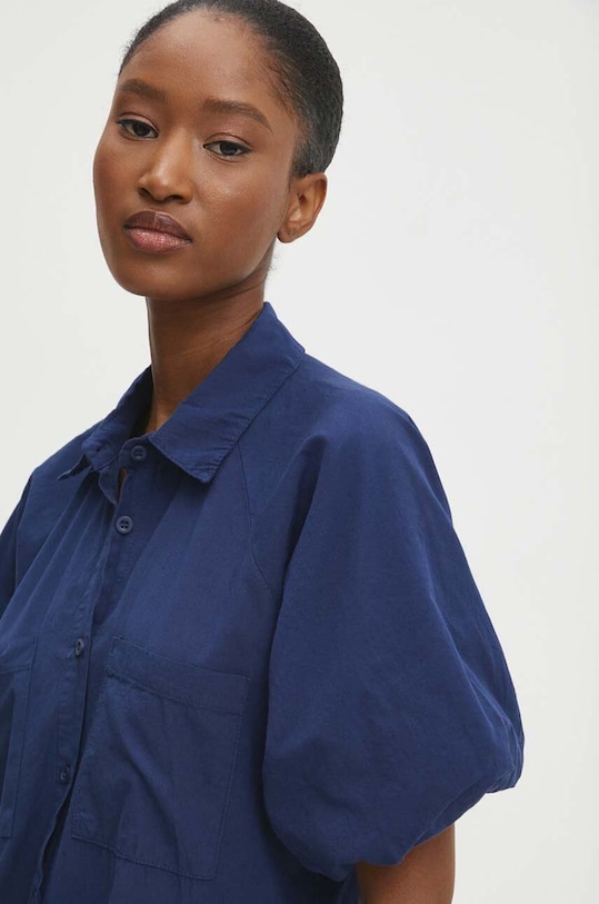 Answear Lab rochie din bumbac albastru sng.ssd04n.tjs