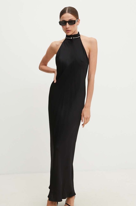Ľanové šaty Answear.LAB čierna 92321.ijs