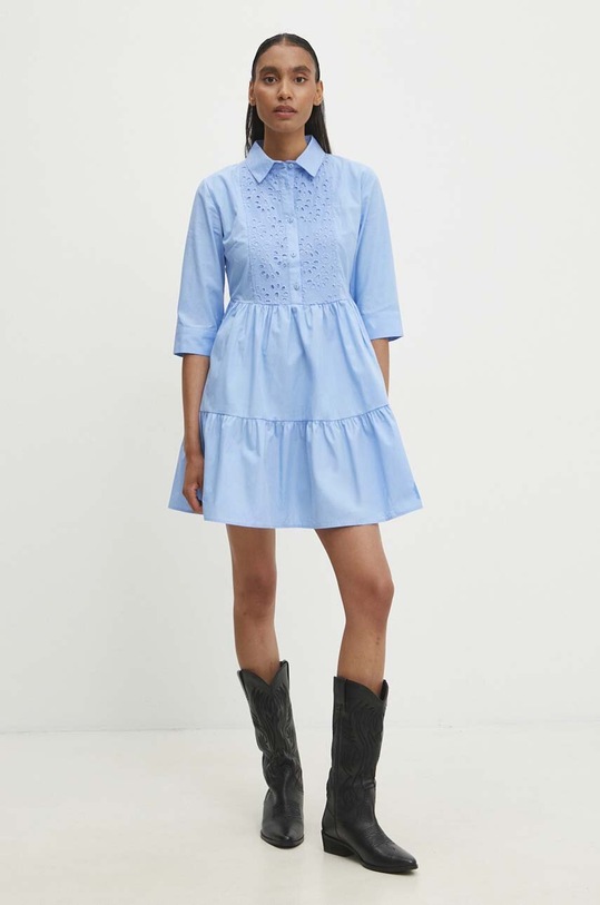 Bavlněné šaty Answear.LAB mini modrá 1508.TMS