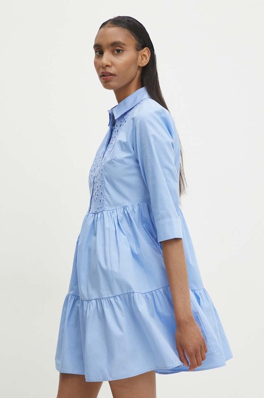 Bavlněné šaty Answear.LAB 1508.TMS modrá WZ24