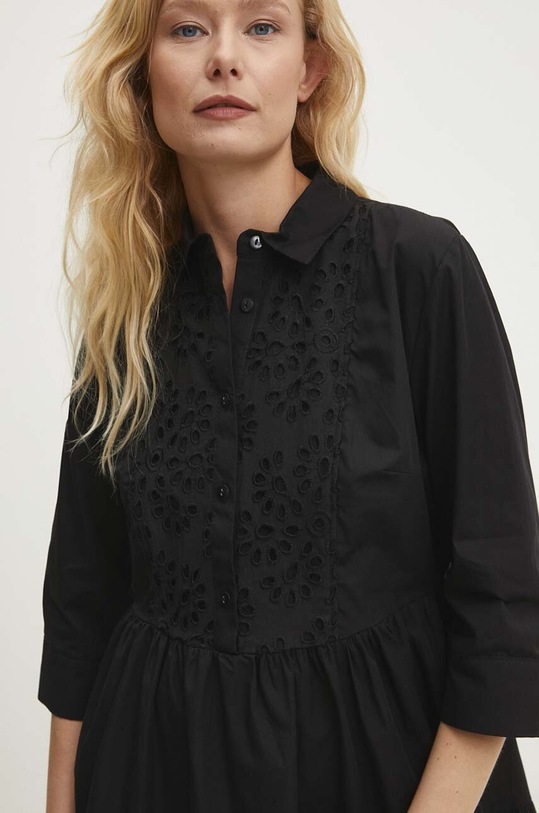 Βαμβακερό φόρεμα Answear.LAB μαύρο 1508.TMS