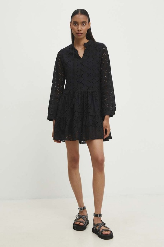 Answear.LAB sukienka bawełniana 1151.TMS czarny WZ24